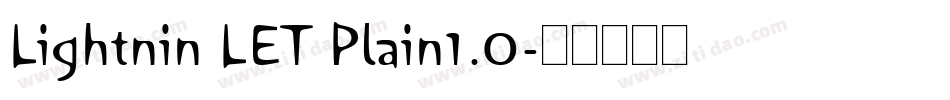 Lightnin LET Plain1.0字体转换